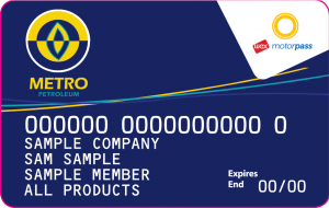 metro fuel card front